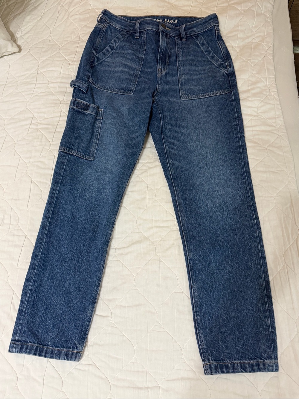 American Eagle Outfitters Women's Dark Indigo Straight Jeans